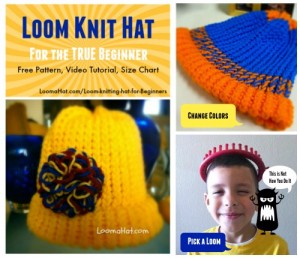 Loom Knit Hat Size Chart