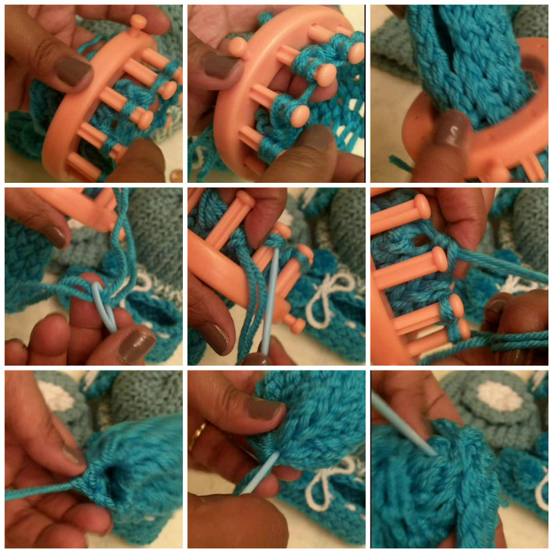 how to loom knit baby booties