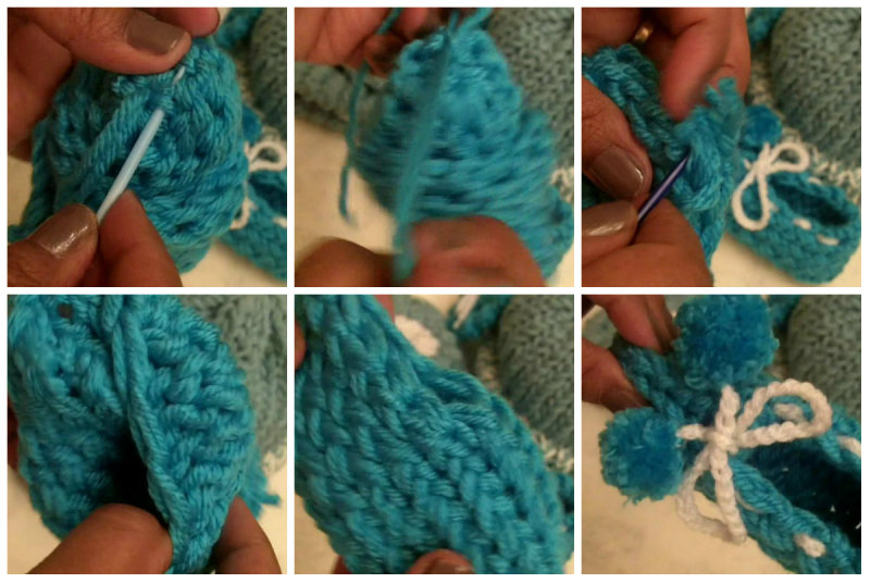 how to loom knit baby booties