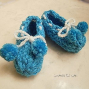 how to loom knit baby booties