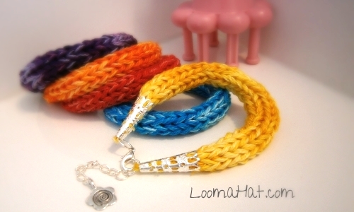 Loom knit I-cord Friendship Bracelet