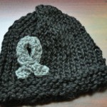 Project 68 Awareness Hat Large Loom Knitting Rays of Hope