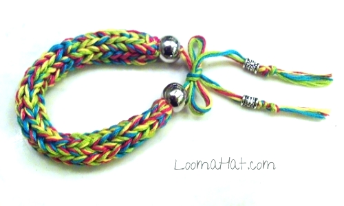 Friendship Bracelet - Loom Knit on a Spool Loom