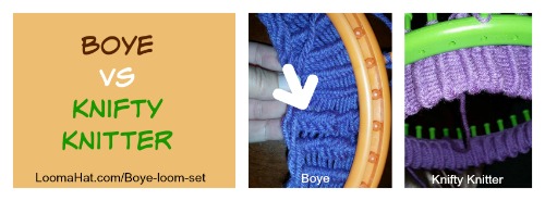 Boye Sock Loom, 4 Piece Set, 60 Pin Adjustable Loom, 1 Hook, 1 Needle,  Instructions, Knitting Loom 