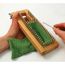 Loom knitting socks