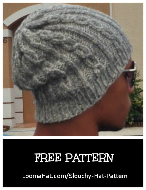 13 Loom Knit Slouchy Hat Patterns - The Funky Stitch