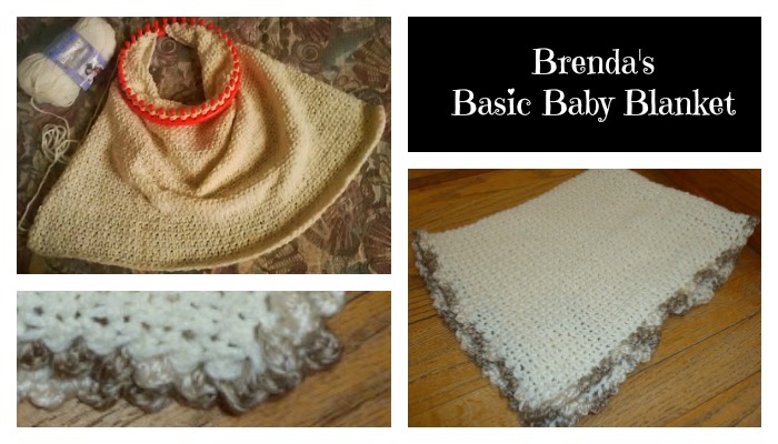 Loom Knit Garter Stitch Baby Blanket 