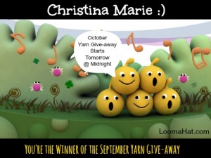 Yarn Give-away September 2015 Winner
