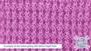 Interrupting Rib Stitch