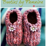 Loom Knit Baby Booties