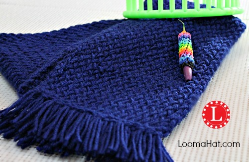 Loom Knit Scarf on Any Loom for Beginners - LoomaHat.com