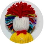 Loom knit clown doll boy