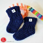 Loom Knit Baby Booties on Loom