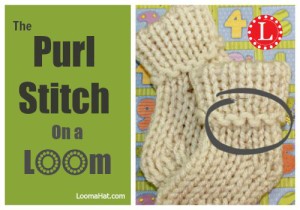 Purl Stitch on Loom