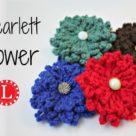 loom knit scarlett flower