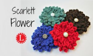 loom knit scarlett flower