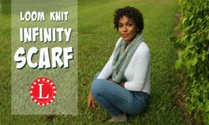 MOck Crochet Infinity Scarf on the Loom