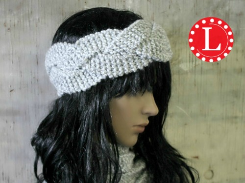 Loom Knit Braided Headband 