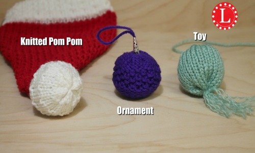 Knitted pom pom