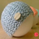 Baby hat on a loom Newborn
