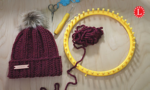 Loom Knit Easy Rib Stitch Hat