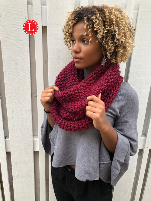 Oversized cowl Loom Knit