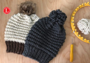 Loom Knit Garter Stitch Hat