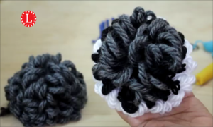 Loom Knit Large Pom Pom