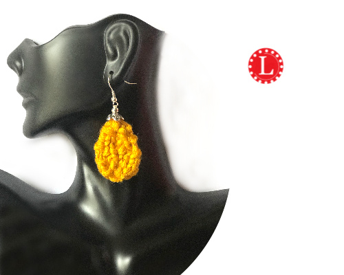 Teardrop Earrings - Loom knit