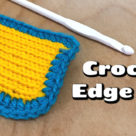 Crochet edge border - on loom knit fabric