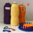 loom knit Water Bottle Cover Holder