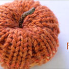 Loom knit tiny pumpkin