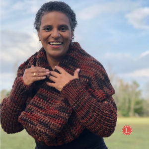 Loom Knit Scarf with sleeves