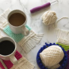 Loom Knit Coaster Mug Rug