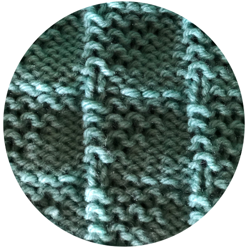 Loom knit flag stitch reverse