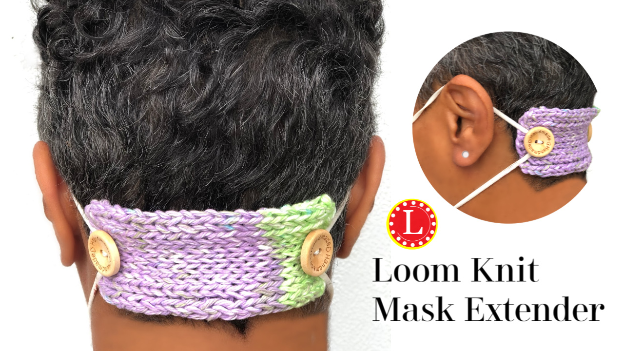 loom knit face mask extender