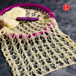 Loom Knit CDD Lace Center Double Decrease