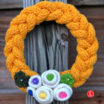 Loom Knitted Braided Wreath