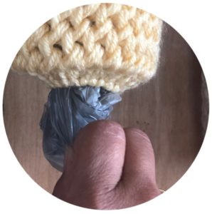 Loom Knit grocery bag holder