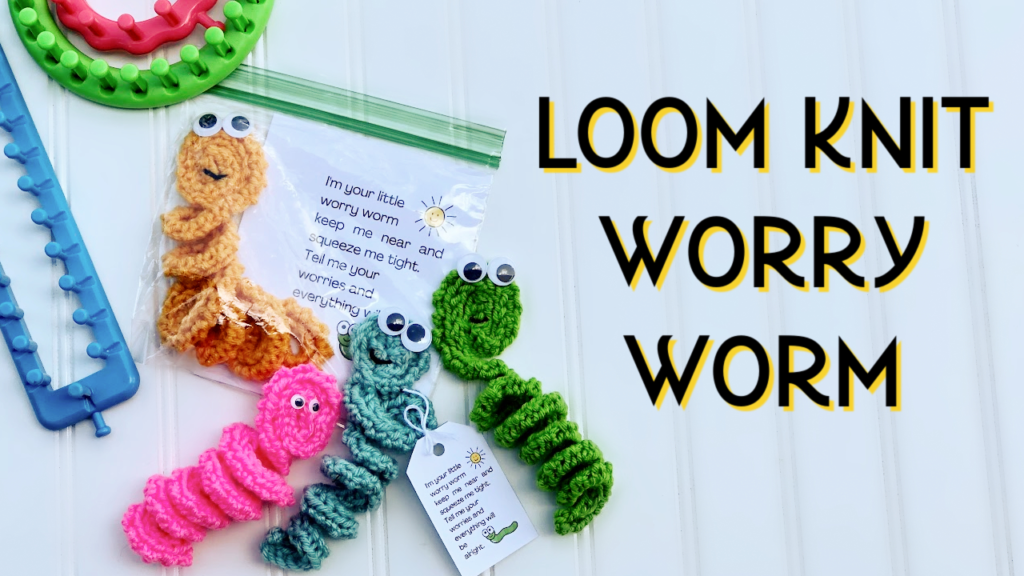 Loom Knit Worry Worm Pattern and Tags