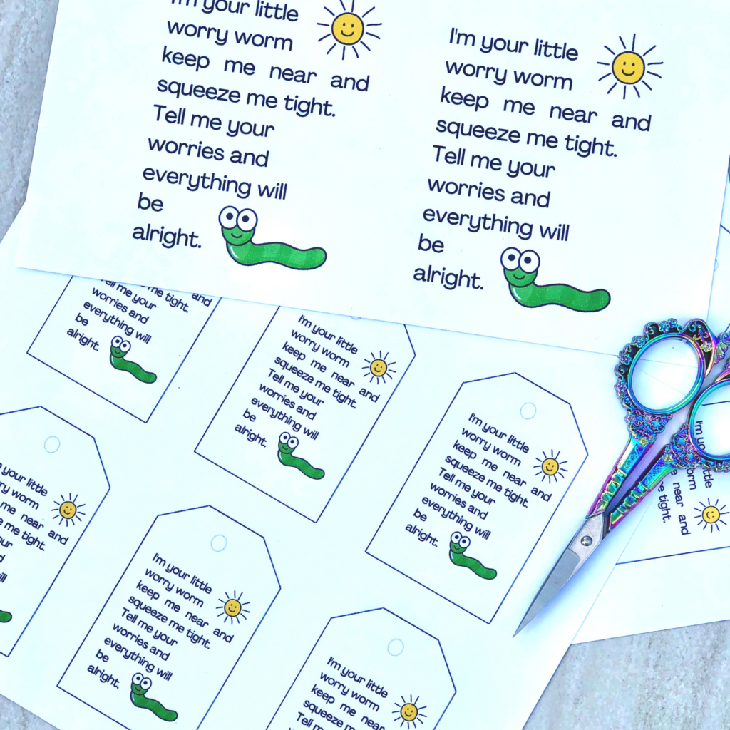 Worry Worm Poem Cards and Tags