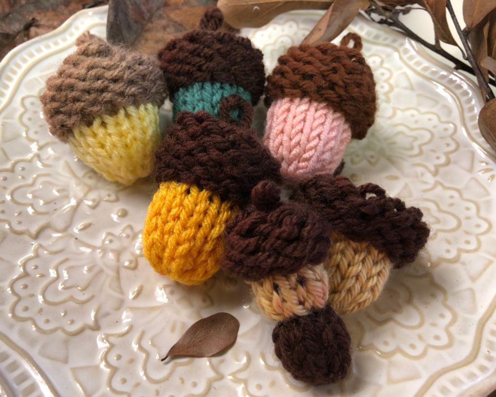 Loom Knit Tiny Acorn Doll