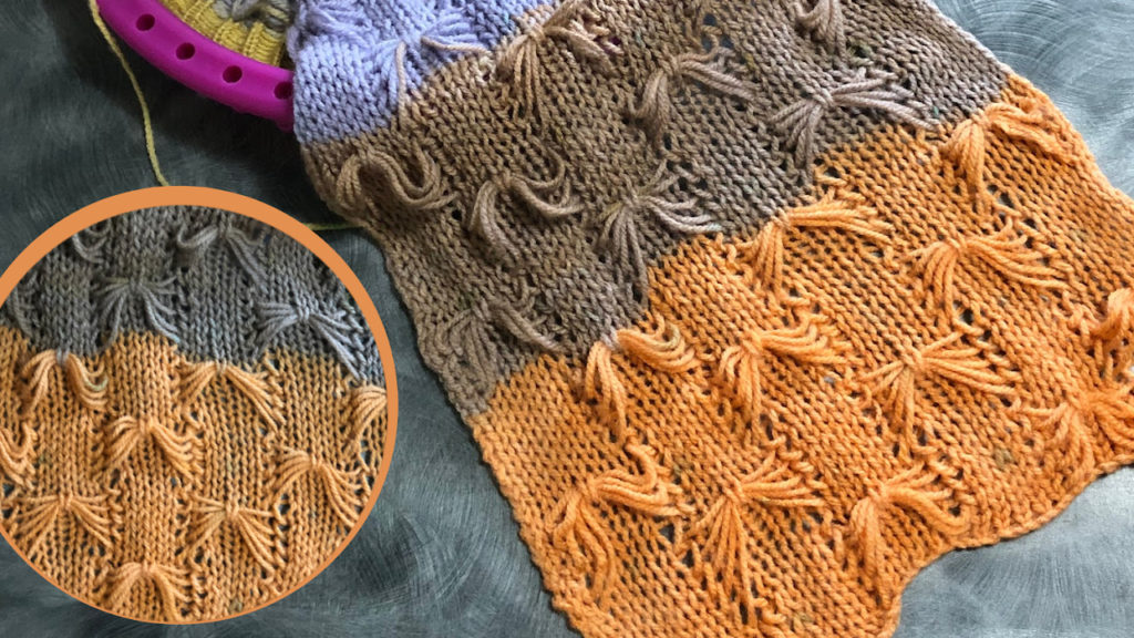 Loom Knit Butterfly Bowknot Stitch Pattern