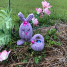 Loom Knit Easter Egg Bunny with Basket