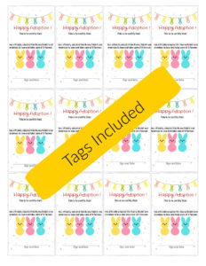 Easter Marshmallow Bunny Peeps Gift Tags