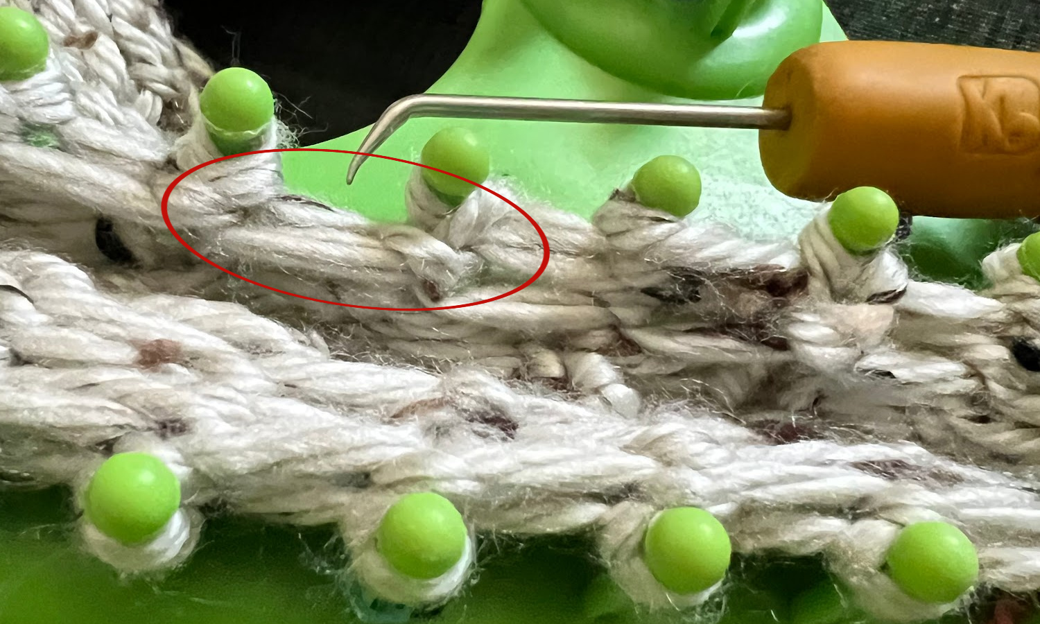 loom knitting flat