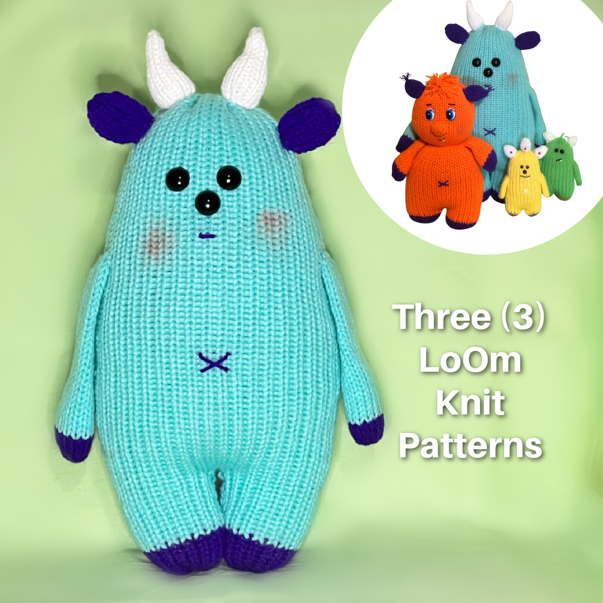 Loom Knit Weighted Stuff Dolls Toys Pattern Round Loom 