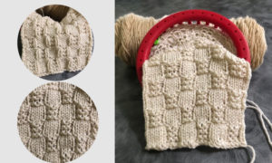 Puff Shell Basketweave Stitch