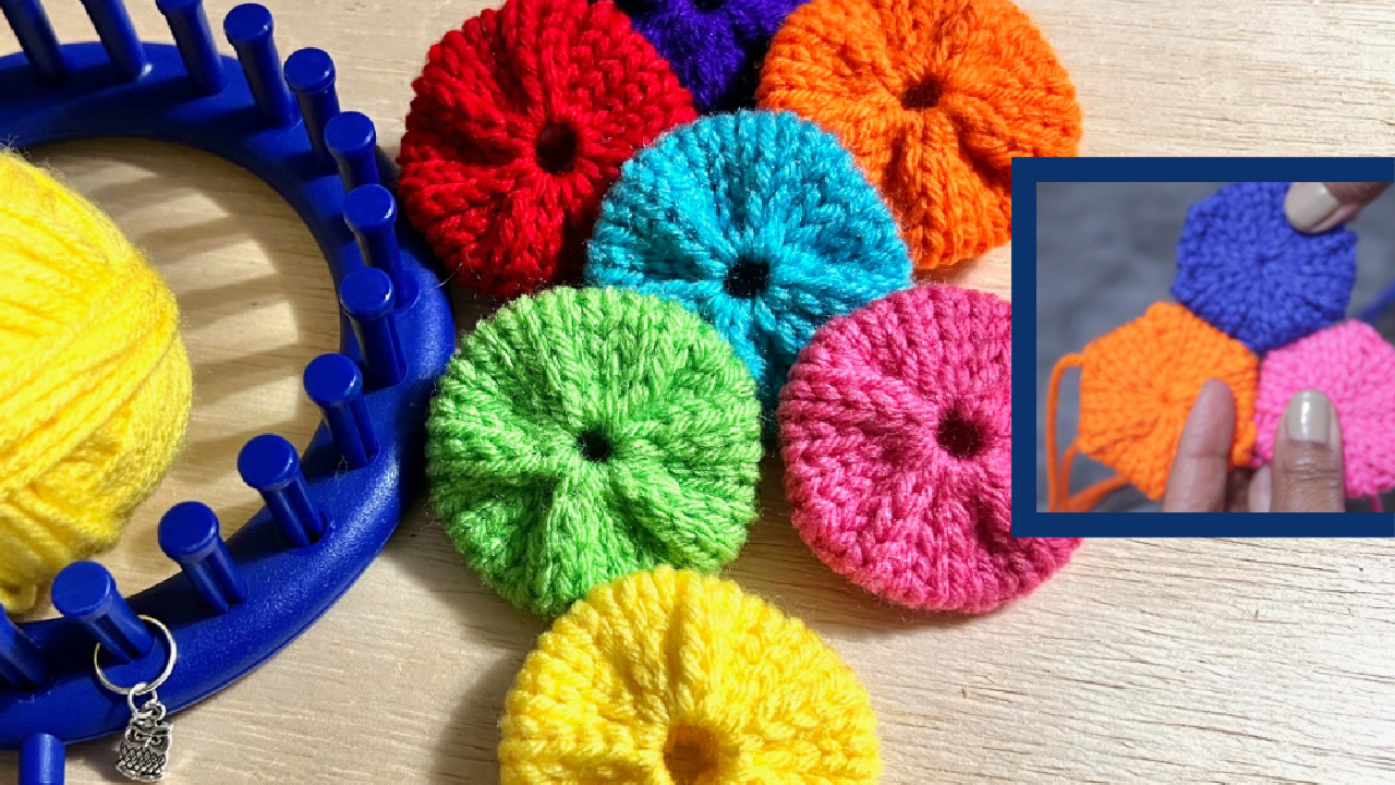 Hexagon Loom techniques- Flower motifs on the 2 inch hexagon loom