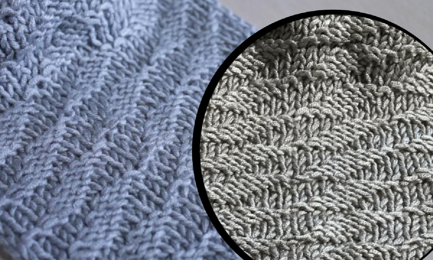 Horizontal Parallelogram Stitch Loom Knitting